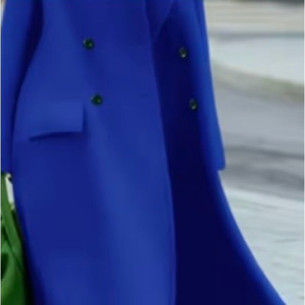 Elegant Blue Women's Coat